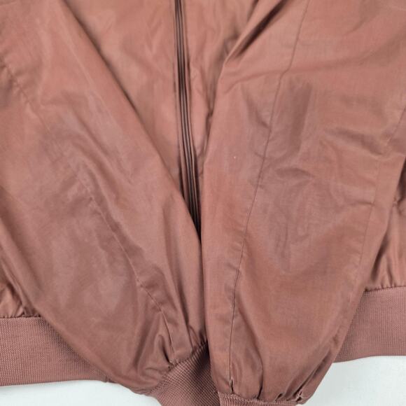 Vintage Members Only Jacket Mens Medium Brown Classic Racer Bomber Epaulets 80s - Picture 13 of 14